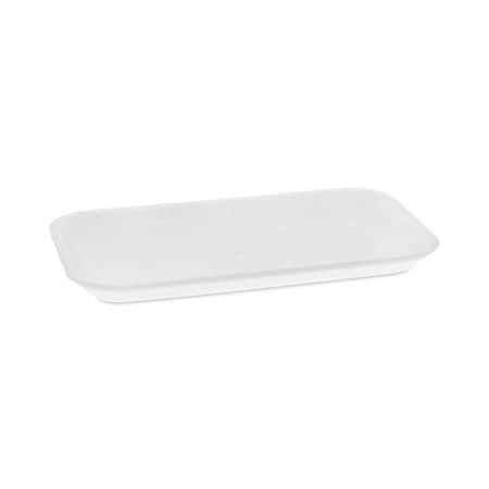 Pactiv Supermarket Tray, No 17, 1-Compartment, 8.3 x 4.8 x 0.65, White, PK1000 0TF117S00000